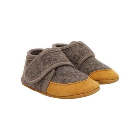 En Fant Wool Slippers W. Suede - Brown - 23\24
