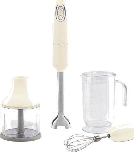 Smeg HBF03 Stavmikser med tilbehør 700 W Rustfritt Stål Kremfarge Smeg HBF03 Stavmikser med tilbehør 700 W Rustfritt Stål Kremfarge