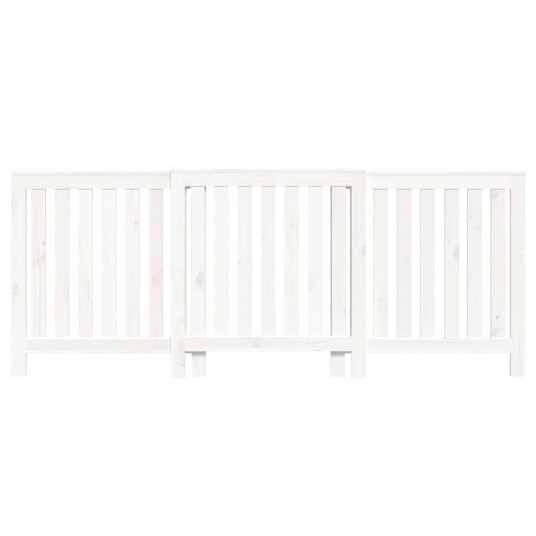 Radiatordeksel hvit 210x21x85 cm heltre furu