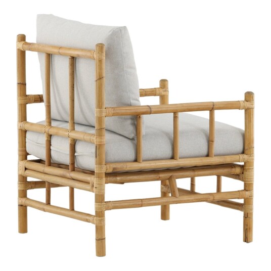 Venture Home Design Cane Loungesofa m. grå pute - Bambus 1644852-01-0 1667739-01-0