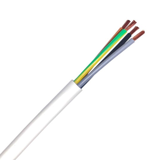 TECCON Tec Flex Kabel 3G6mm² hvit metervare TECCON Tec Flex Kabel 3G6mm² hvit metervare
