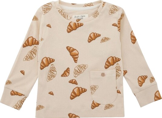 VACVAC Genser   Ello   Rib   BIG Croissant Love   VACVAC   1 1½ år 80 86   Genser   Beige