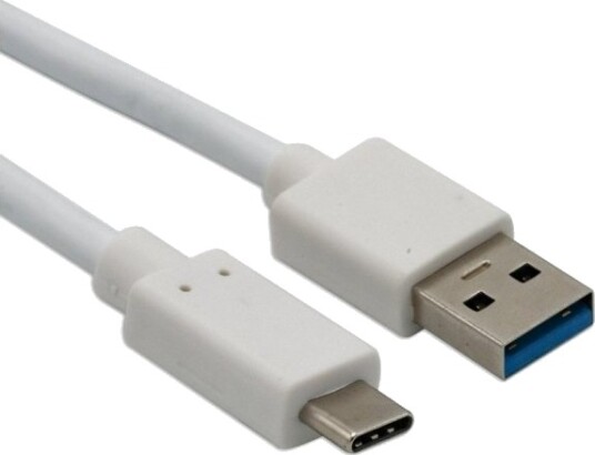 Helos Usb Type-C Til Usb 3.1 Lade-/Datakabel 1 M Hvit Helos Usb Type-C Til Usb 3.1 Lade-/Datakabel 1 M Hvit