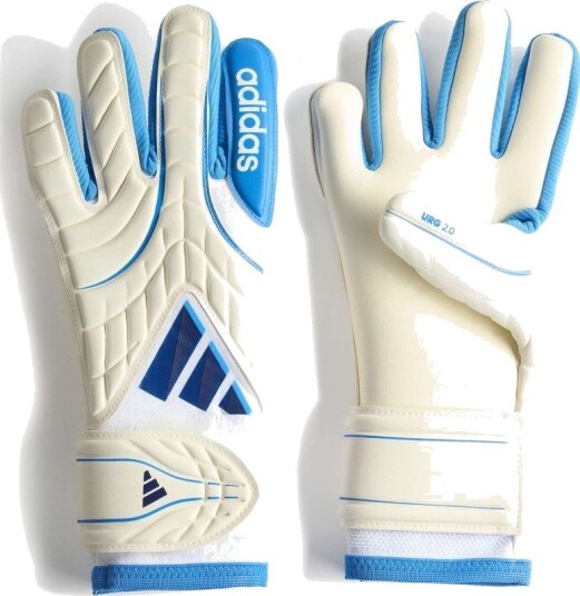 adidas Keeperhansker Copa Pro Chaos vs Control   Hvit/Lucid Ray Blue/Mørkeblå Barn størrelse 5