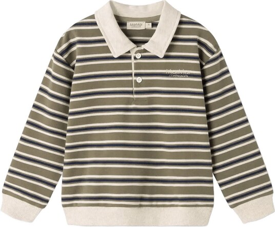 MarMar Copenhagen Thanos Polo SEAWEED STRIPE 92