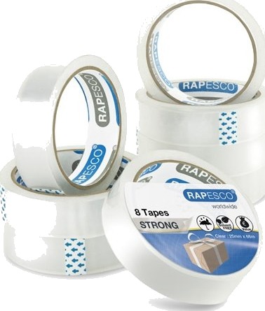 Rapesco 1808 Gjennomsiktig Biaxially Oriented Polypropylene Bopp 8 Stykker 66 M 2,5 Cm Rapesco 1808 Gjennomsiktig Biaxially Oriented Polypropylene Bopp 8 Stykker 66 M 2,5 Cm