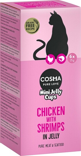 Cosma Mini Jelly Cups Reker Kylling 24 X 25 G