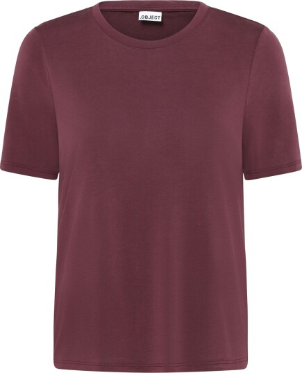 Object Objannie S/S T Shirt Noos Burgundy XS