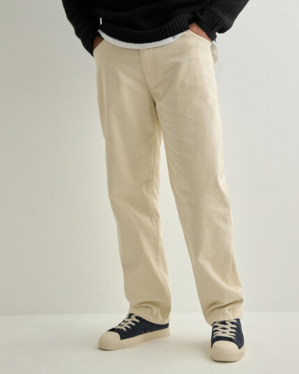 Woodbird WBLeroy Twill Pants Loose fit jeans Beige