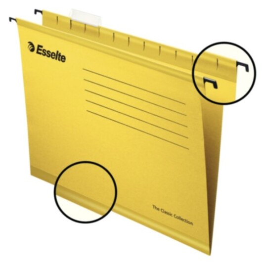 Hengemappe Classic Std A4 Gul Pakke/25