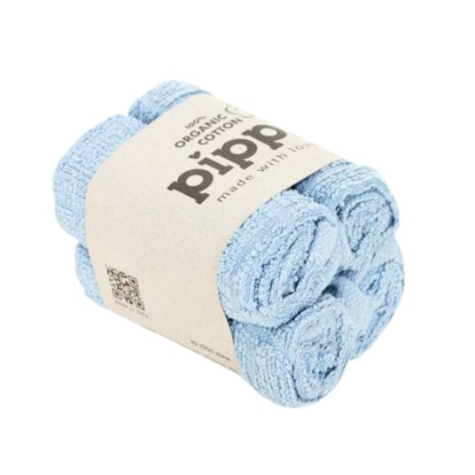 Pippi   4 pk Vaskekluter Lyseblå   Onesize