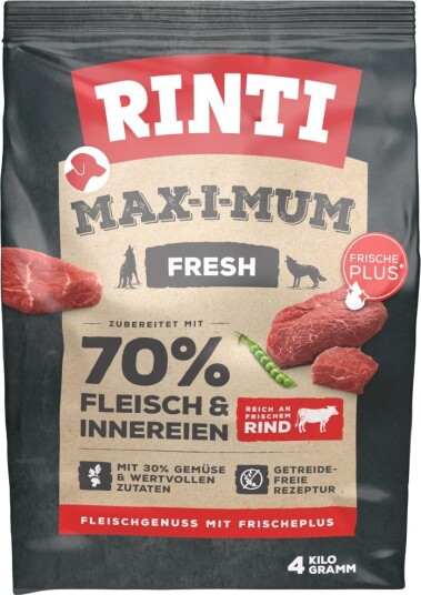 Rinti Tørrfôr Max I Mum Storfekjøtt 2 X 4 kg Rinti Tørrfôr Max I Mum Storfekjøtt 2 X 4 kg