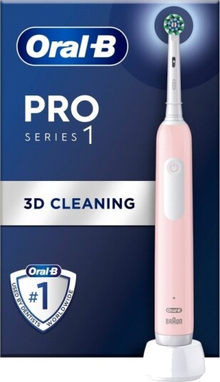 Oral-B Pro 1 Elektrisk Tannbørste Rosa med Ekstra Børstehode Oral-B Pro 1 Elektrisk Tannbørste Rosa med Ekstra Børstehode