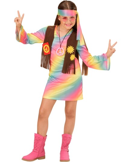 Hippiekostyme til Jente Strl 11 13 ÅR