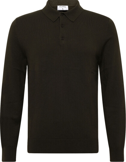 Filippa K Knitted Polo Shirt Khaki green S
