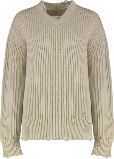 MM6 Maison Margiela Dame Strikkevarer Beige L, MM6 Maison Margiela Dame Strikkevarer Beige L,