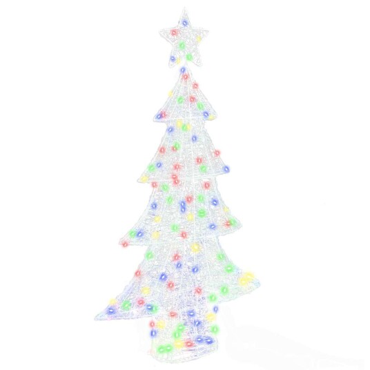  Juletre med 160 LED Flerfarget 150 cm Akryl