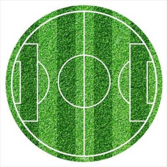 Kakebilde Fotballbane Rund 20cm 