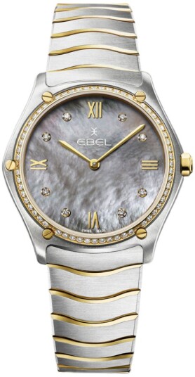 Ebel Dameklokke 1216649 Classic Grå/18 karat gult gull Ø33 mm
