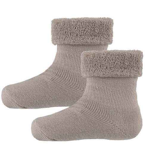 Minymo Sokker 2 pack Terry Light Taupe Minymo 15/18 Sokker Beige