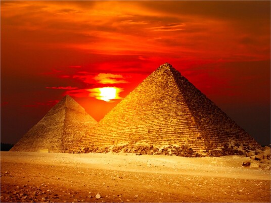 Fototapet Giza Necropolis Solnedgang 400x309 - Artgeist sp. z o. o.