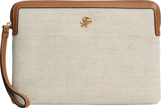 Tommy Hilfiger Th Script Daily Pouch Canvas Beige ONE SIZE Tommy Hilfiger Th Script Daily Pouch Canvas Beige ONE SIZE