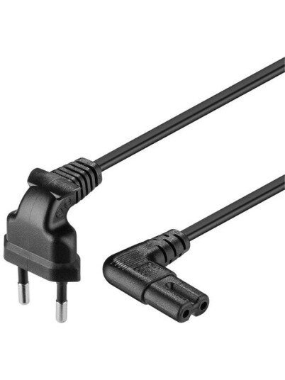 Pro Strømkabel C7 90° 2m Svart