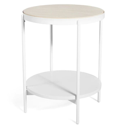 SMD Design Lene sidebord Hvit, høy, hvitpigmentert askefinér