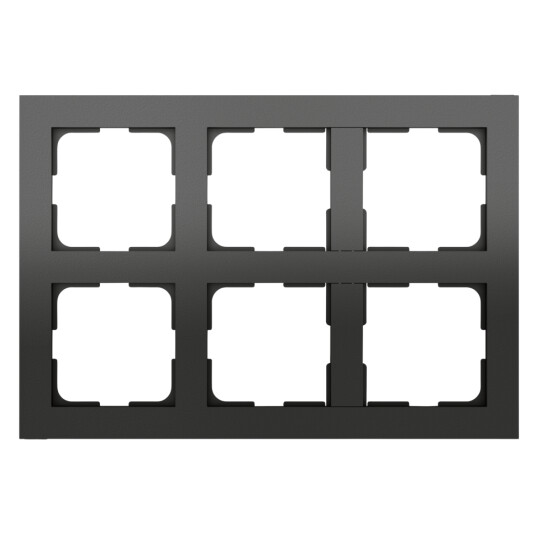 ELKO Plus multiramme 2x3-hull Sort