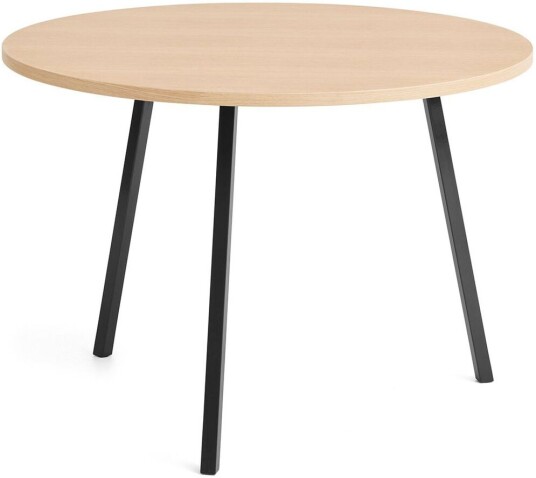 HAY Loop Stand spisebord Ø105 cm Black clear lacq. oak