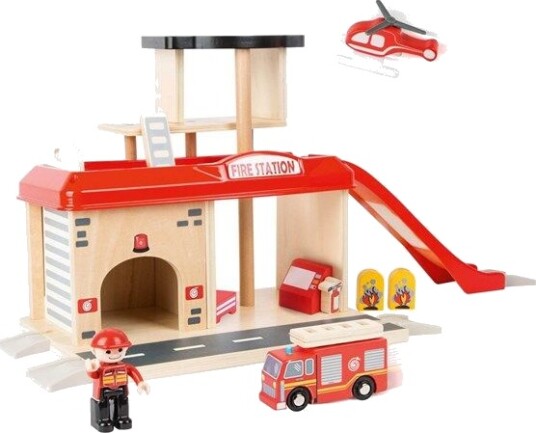 Small Foot Wooden Fire Station with Accessories.