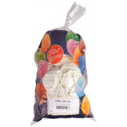 Bini Balloons Bini Balloons Balloner Hvit Ø26cm 100 stk