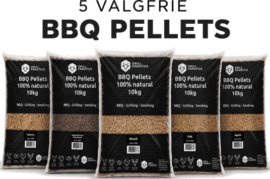 5 pakk Grill Fanatics Pellets Pakkepris 5 valgfrie pellets