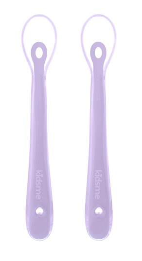 Kidsme Silicone spoon Lavendel 2 pack KIDS140308LA