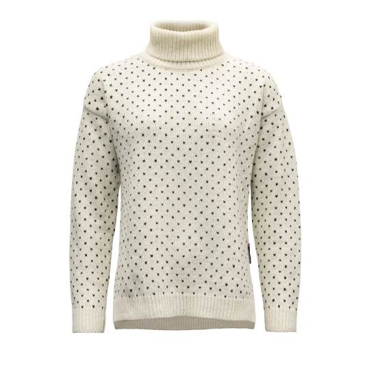 Devold Sørisen Wool High Neck Wmn Offwhite/Ink L Devold Sørisen Wool High Neck Wmn Offwhite/Ink L