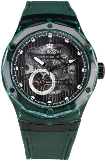Louis XVI Herreklokke LXVI3825 La Lumiere Sort/Gummi Ø45 mm