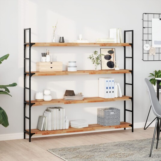 Flytende hyller 3 stk 140x20x4 cm oljebehandlet heltre akasie Flytende hyller 3 stk 140x20x4 cm oljebehandlet heltre akasie