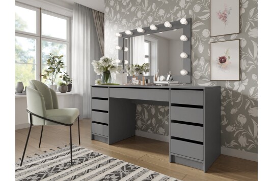 Adrash Skrivebord 55x154 cm Grå