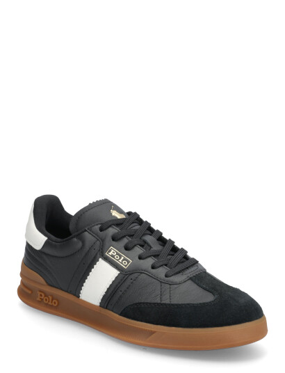 Polo Ralph Lauren Heritage Aera Suede Sneaker - Black - 35 Polo Ralph Lauren Heritage Aera Suede Sneaker - Black - 35
