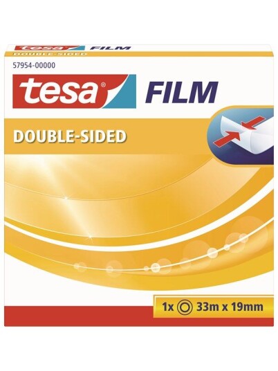 tesa film double-sided tape 33m x 19mm Transparent