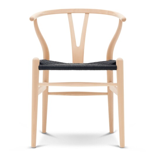 Carl Hansen & Søn CH24 Y-Stol Bøk / Snøre Svart Såpebehandlet