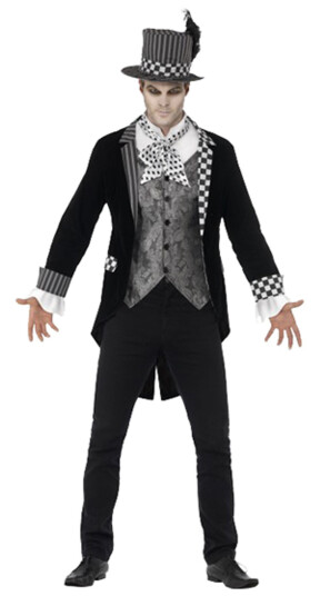 Smiffys Black Hatter Deluxe Karnevalskostyme Medium Smiffys Black Hatter Deluxe Karnevalskostyme Medium