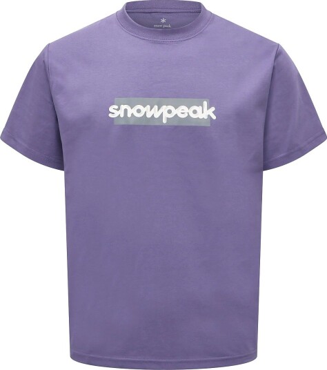 SNOW PEAK Sp Reflective Typography T Shirt Purple M