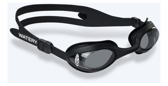 Watery nærsynte svømmebriller med styrke til voksne    1.5 til  8.0   Matira   Svart Smoke linse