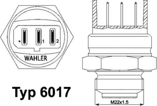 Temperaturbryter, kjølevifte WAHLER 6017.85D