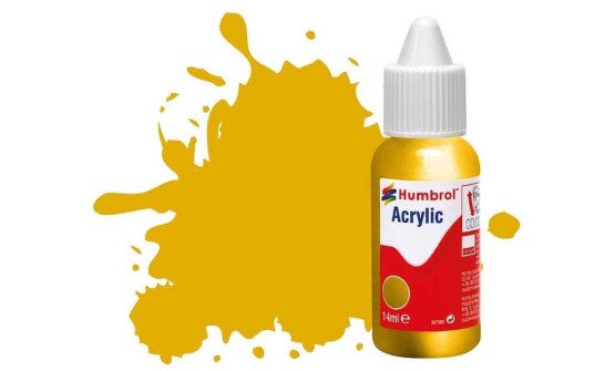 Humbrol Akryl No 16 Gold - Metallic 14ml Dropper Bottle
