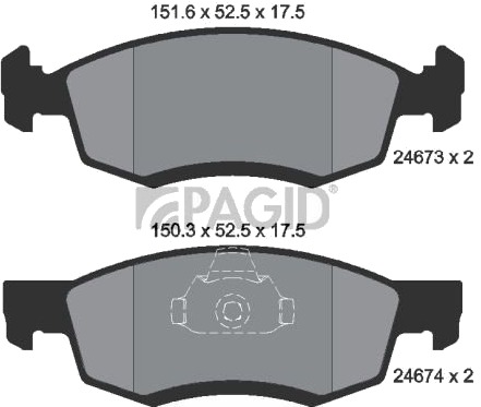 PAGID T1772N Bremseklosser