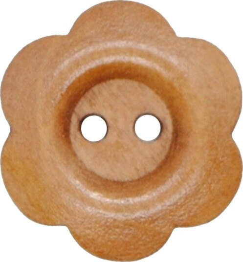 Villy Jensen Treknapp med Blomst 20,5 mm Brun 18747-32-0002