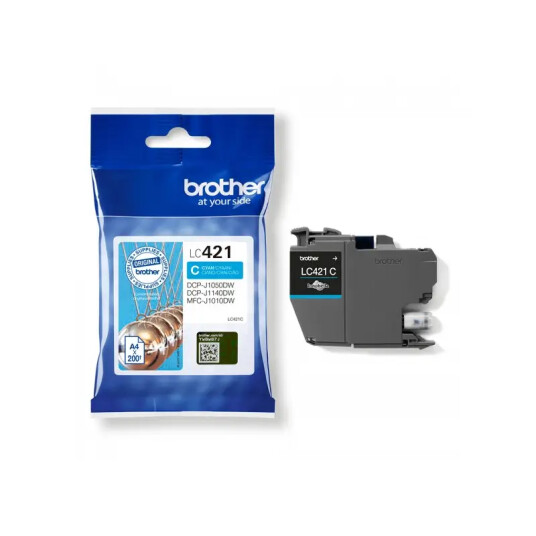 Brother LC 421 C blekkpatron -  Original - Cyan 3,1 ml