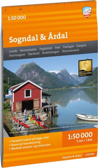 Calazo förlag Turkart Sogndal & Årdal 1:50.000 OneSize, NoColour